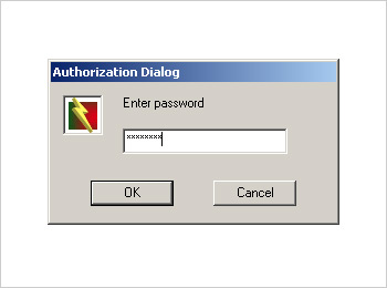 Окно ввода пароля для CD-RX диска
